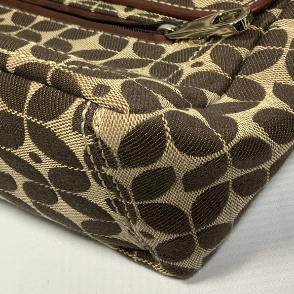 Fossil Brown Logo Canvas Crossbody Shoulder Bag - Picture 11 of 15